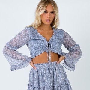NWT Princess Polly Caylan Top Blue size 4